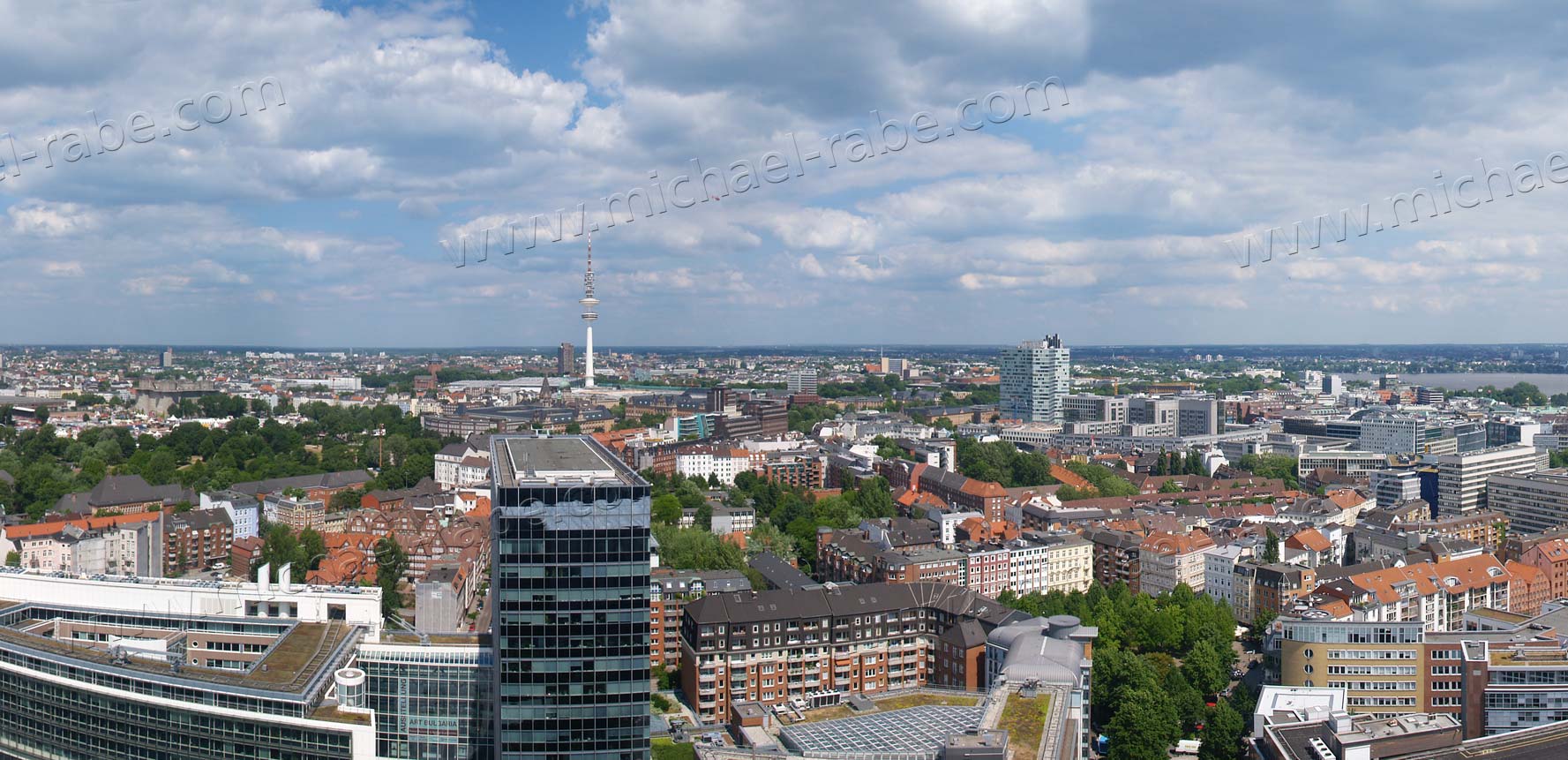 Hamburg-Panorama, Blick nach Norden